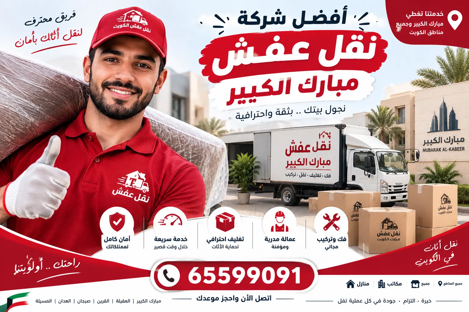 نقل عفش الكويت التميز للنقل65599091